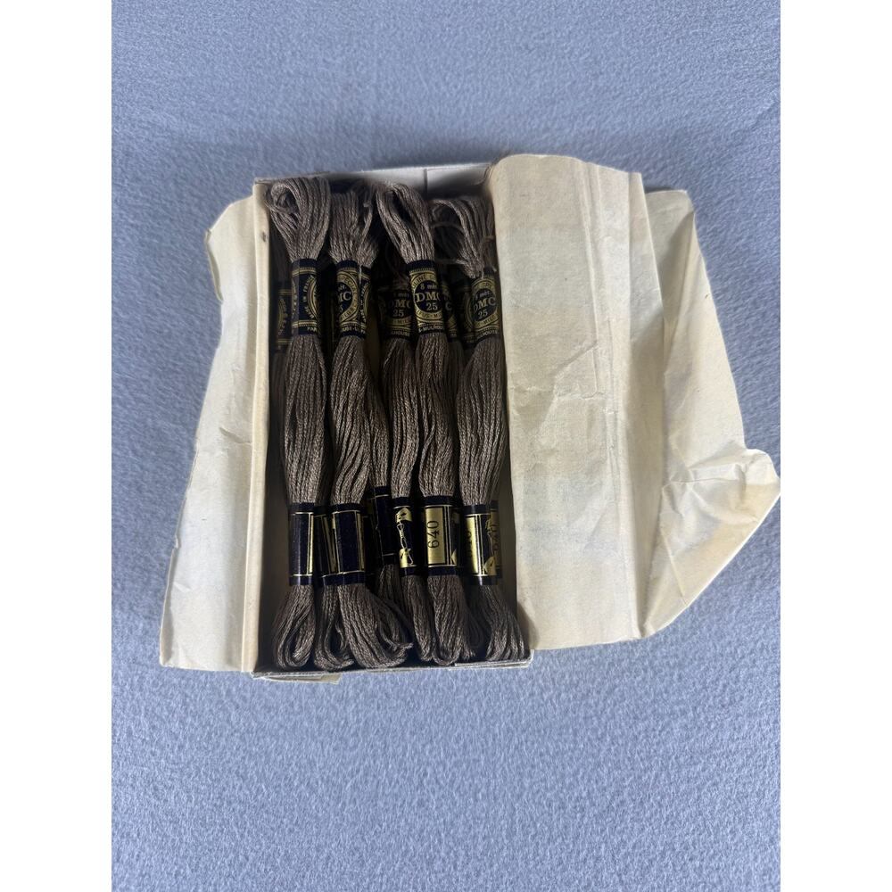 Vintage Mouline Special DMC 25 Color 640 Brown 13 Skeins